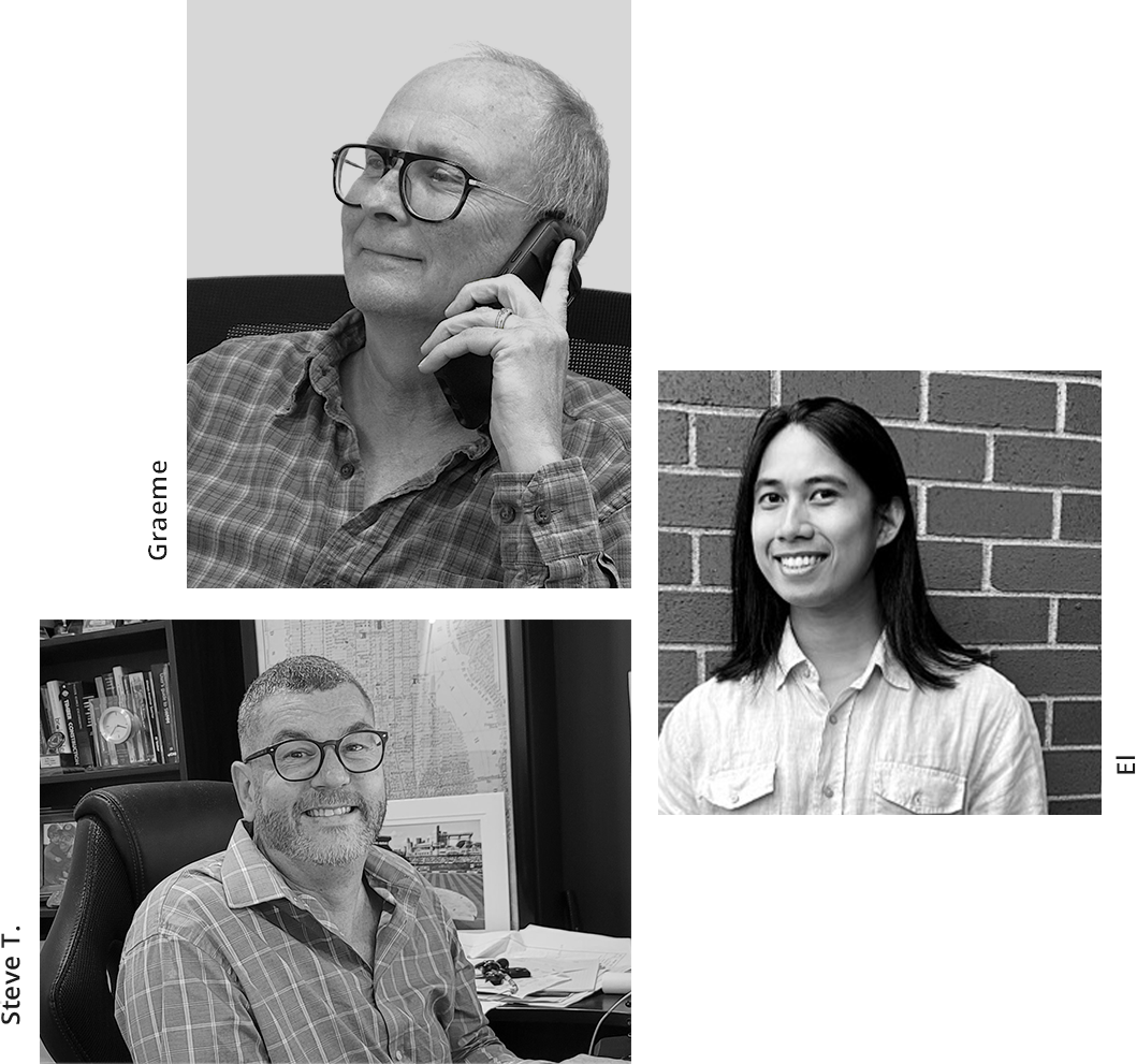 Graeme, Steve and El